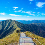 写真素材：剣山からの眺め、剣山、次郎笈、嶺